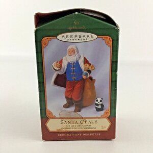 Hallmark Keepsake Christmas Tree Ornament Santa Claus Set Vintage New 2001
